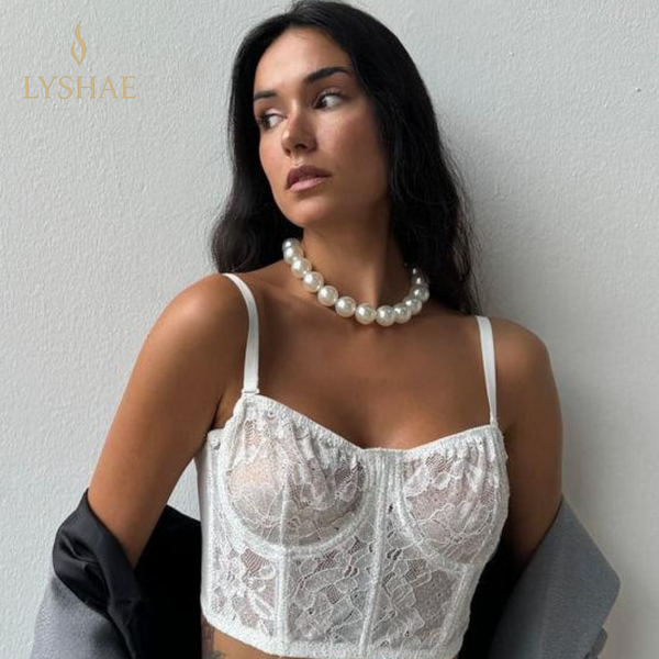 Lyshae Premium Beyaz Dantel Korse Bralet Takımı, Lyshae Beyaz Dantel Bralet ve Külot Seti, Beyaz Dantel Korse Sütyen Takımı Lyshae, Kadın Beyaz Dantel Korse Bralet, Romantik Beyaz Dantel Bralet Takımı, Beyaz Dantel Set