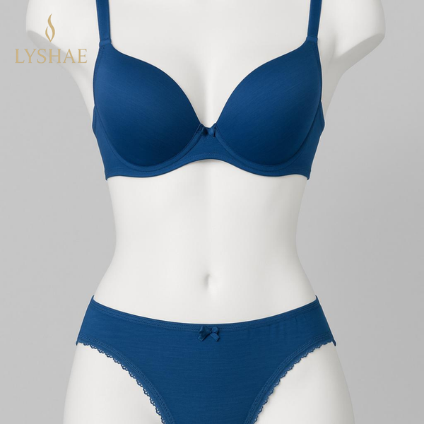 Lyshae Mavi Kurdeleli Lingerie Set, Premium Kadın Ic Giyim Takimi, Seksi Mavi Sutyen ve Kulot, Lyshae Kadın Ic Giyim, Kurdele Detayli Mavi Lingerie